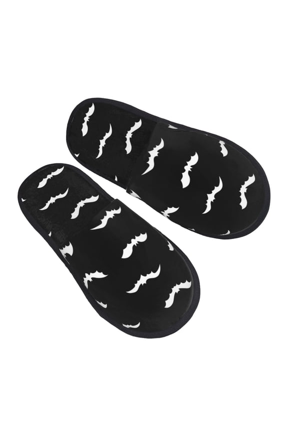 House Slippers for Women Men - cute bats cool black Lightweight House Shoes Fuzzy Slippers, Soft Slip-On Cozy House Slippers for Woman Indoor Outdoor