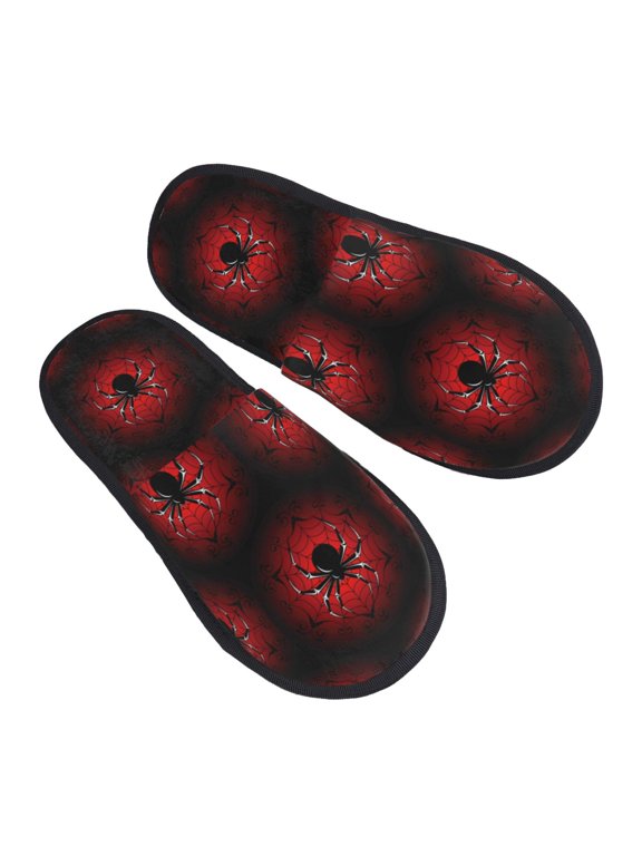 House Slippers for Women Men - halloween spider web Lightweight House Shoes Fuzzy Slippers, Soft Slip-On Cozy House Slippers for Woman Indoor Outdoor