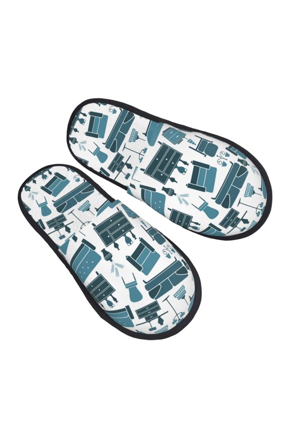 House Slippers for Women Men - modern furniture Lightweight House Shoes Fuzzy Slippers, Soft Slip-On Cozy House Slippers for Woman Indoor Outdoor