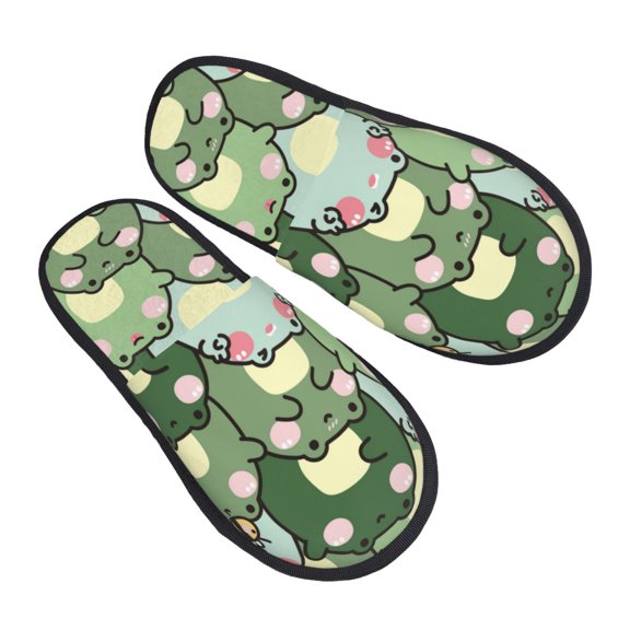 House Slippers for Women Men - shy frog Lightweight House Shoes Fuzzy Slippers, Soft Slip-On Cozy House Slippers for Woman Indoor Outdoor