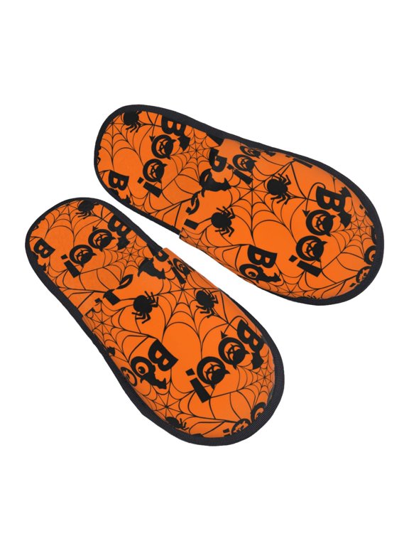 House Slippers for Women Men - spider web halloween Lightweight House Shoes Fuzzy Slippers, Soft Slip-On Cozy House Slippers for Woman Indoor Outdoor