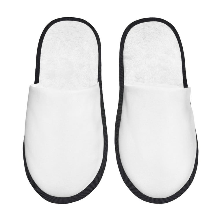 House Slippers for Women and Men white Comfy Fuzzy Bedroom