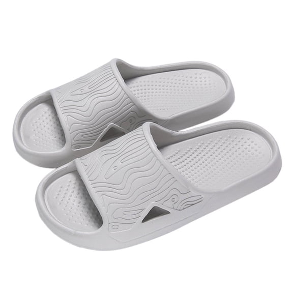 House Slippers for Women and Mens Quick Drying Shower Shoes Grey 41