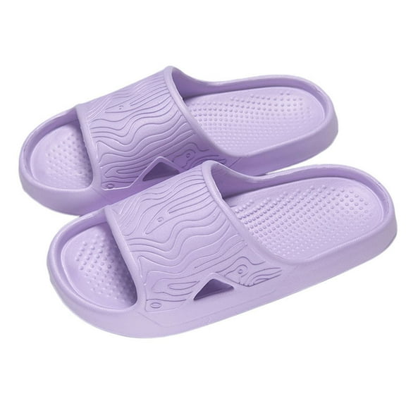 House Slippers for Women and Mens Quick Drying Shower Shoes Purple 37