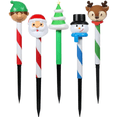 thumbnail image 1 of House Solar-Powered Christmas Character Stake Lights Assorted Among Santa, Elf, Reindeer, Christmas Tree, and Snowman for Christmas Decorations Home Party Supplies -  4ct-13.5-in., 1 of 5