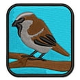 thumbnail image 1 of House Sparrow Little Bird Standing Applique Multi-Color Embroidered Iron-On Patch - 2.0 Inch Mini, 1 of 5