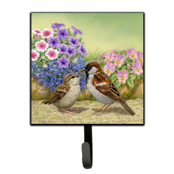 House Sparrows Feeding Time Leash or Key Holder