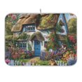 thumbnail image 1 of House Squirrels Flower Dish Drying Mat 16x18 Absorbent Microfiber Draining Rack Pad for Kitchen Counter Sink, 1 of 8