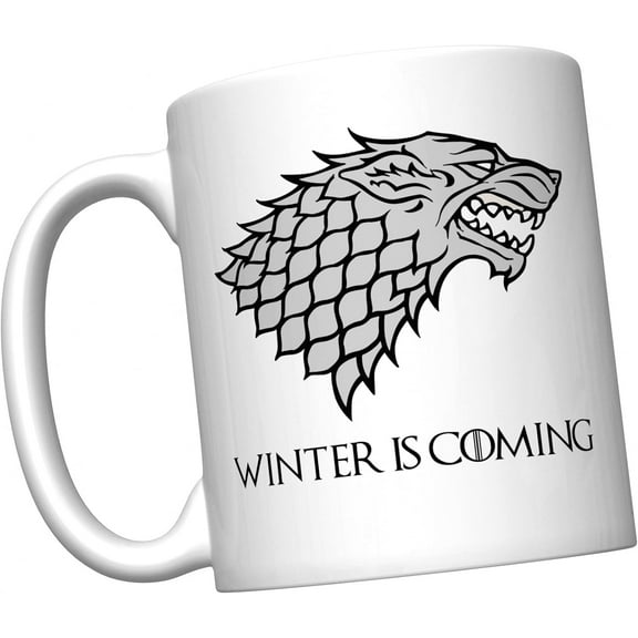 House Stark Sigil, Winter is Coming Coffee Mug (Game of Thrones, House of the Dragon)