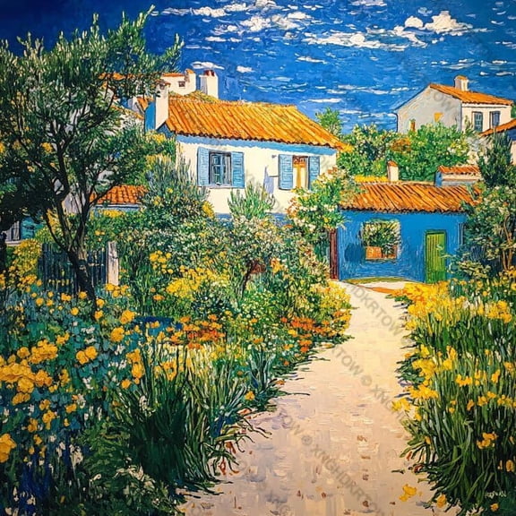 House Surrounded by Flowers Jigsaw Puzzles for Adults 1000 Pieces and Up Family Members Friends Gifts Women Men