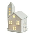 thumbnail image 1 of White Ceramic Christmas Village Houses, Farmhouse Christmas Decor Glowing Lighted Holiday Decorations For Indoor Tabletop, Farmhouse Country Style Christmas Home Decor Christmas Table Decor, 1 of 9