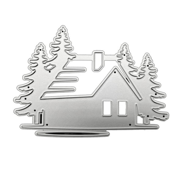 House Tree Metal Cutting Dies Stencil DIY Scrapbooking Album Paper Card Template Mold Embossing Craft Decoration