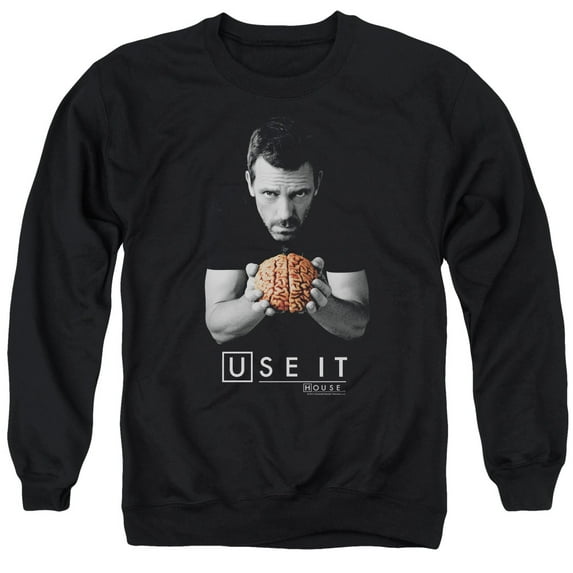House Use It Adult Crewneck Sweatshirt Black