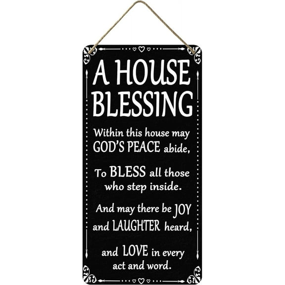 House Warming Gifts New Home Gifts For Home Women God Bless Our Home Christian This House Wall Decor Hanging Pantry Sign Blessing Plaque Housewarming Gift Welcome To The Family Door Signs 6x12 Inch