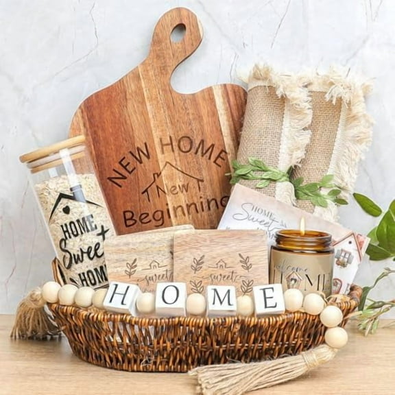 House Warming Gifts New Home,New Home Gift Ideas,Closing Gifts for Home Buyers,Housewarming Cutting Board Basket for Women Men Couples$$Home Decor, Kitchen, & Other