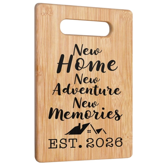 House Warming Gifts New Home, Perfect House Warming Gifts, New Home Gift Idea for Women Men Homeowner, New Apartment Essentials, New Home New Adventure New Memories Cutting Board
