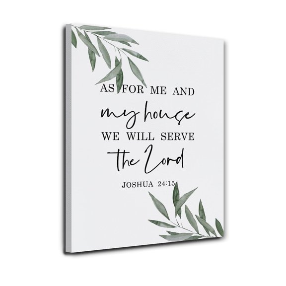 As for Me and My House We Will Serve the Lord Christian Canvas poster  Wall Art Bible Verses Wall Decor, Christian Scripture Poster Prints for Home Living Room Church Wall poster