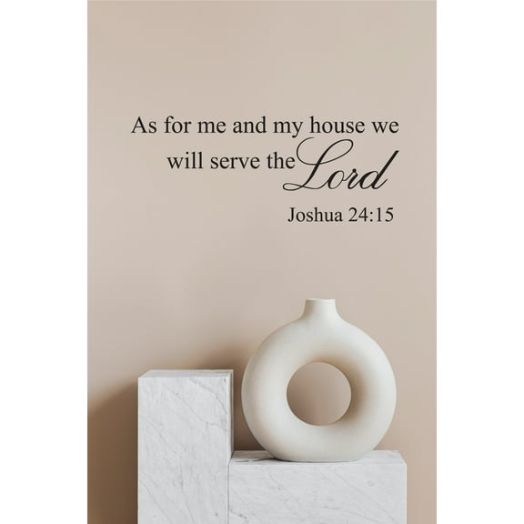 As for Me and My House We Will Serve the Lord Wall Decal Inspirational Scripture Vinyl Sticker Christian Home Decor for Living Room Bedroom or Entryway Removable & Easy to Apply Faith-Based Wall Art