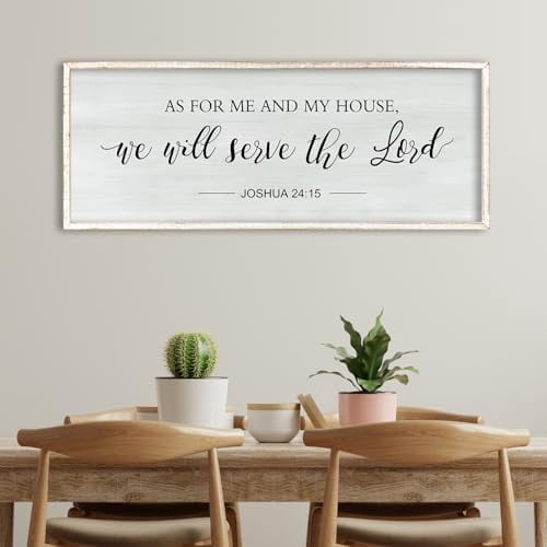 As for Me and My House We Will Serve the Lord Wall Decor 40"×15" Family ...