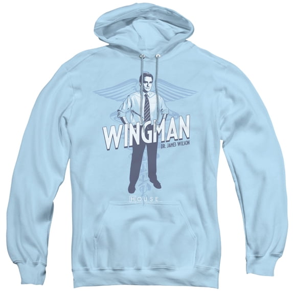 House Wingman Adult Pullover Hoodie Sweatshirt Light Blue