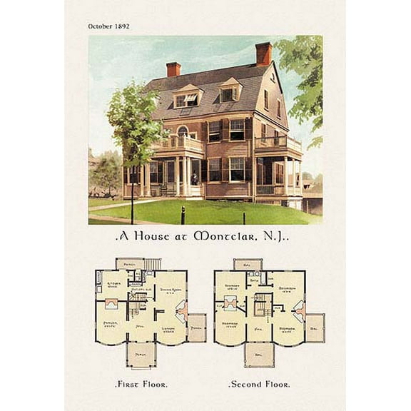 House at Montclair, New Jersey Fine art canvas print (20" x 30")