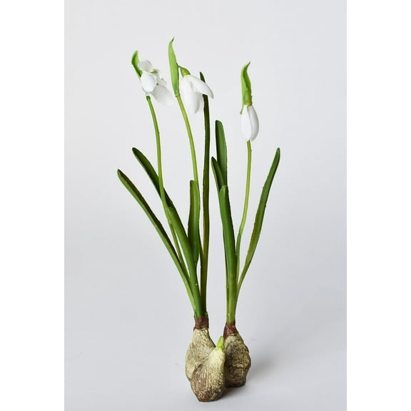 House by JSD Faux Standing Snowdrop Home Decor, Decoration, Set of 2