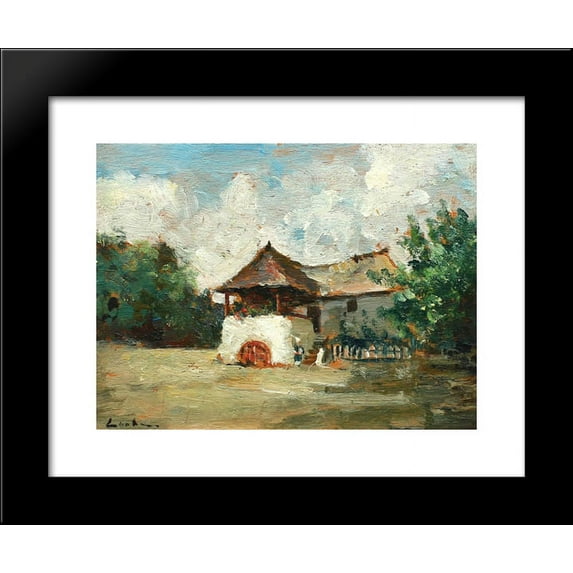 House in Oltenia 20x24 Framed Art Print by Stefan Luchian
