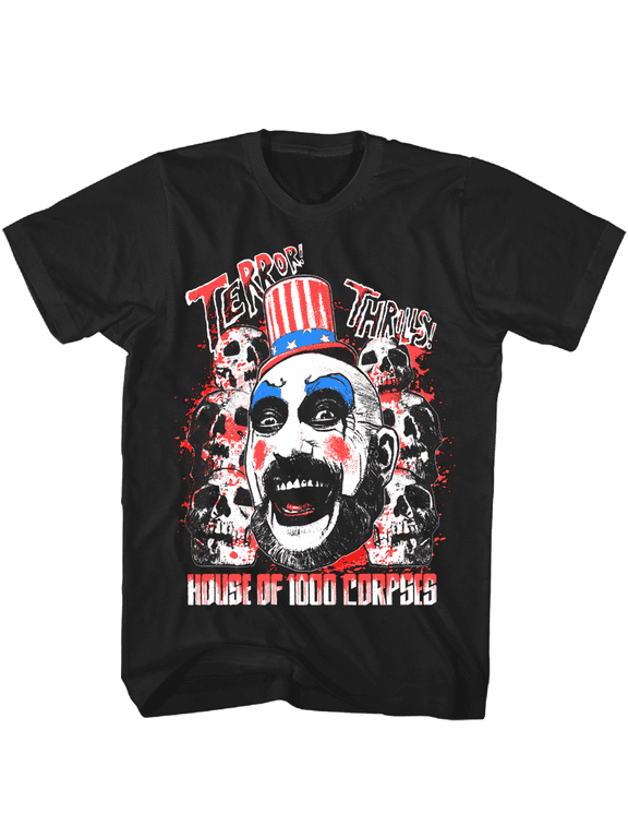House of 1000 Corpses Captain Spaulding T-Shirt Black Medium | Officially Licensed Merchandise