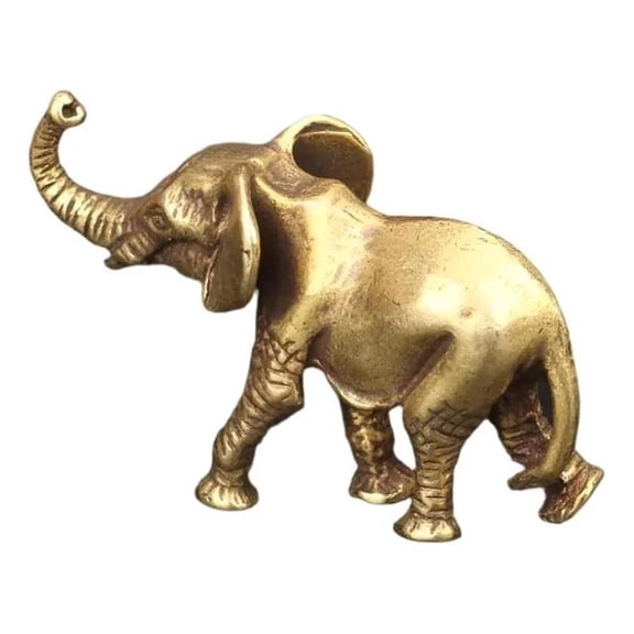 House of Avana Antique Gold Resin Miniature Elephant Figurines