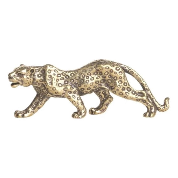 House of Avana Retro Brass Gold Miniature Leopard Figurine Tabletop