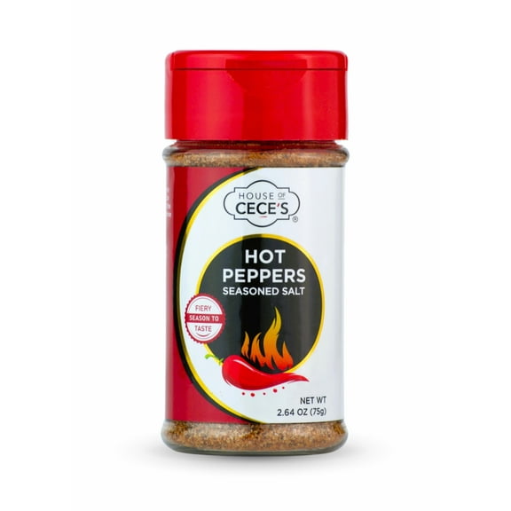 House of CeCes Hot Peppers Seasoning All Natural, No Calories, Gluten-Free (2.64 oz)