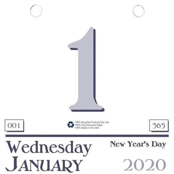 House of Doolittle 2002809 6 x 6 in. Recycled Today Daily Wall Calendar Refill - 2020