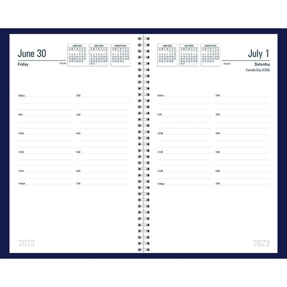 House of Doolittle 2024 Daily Appointment Calendar Planner, Academic, 5 1/4 x 8 1/2 Inches, July - June, Blue (HOD288507-24)