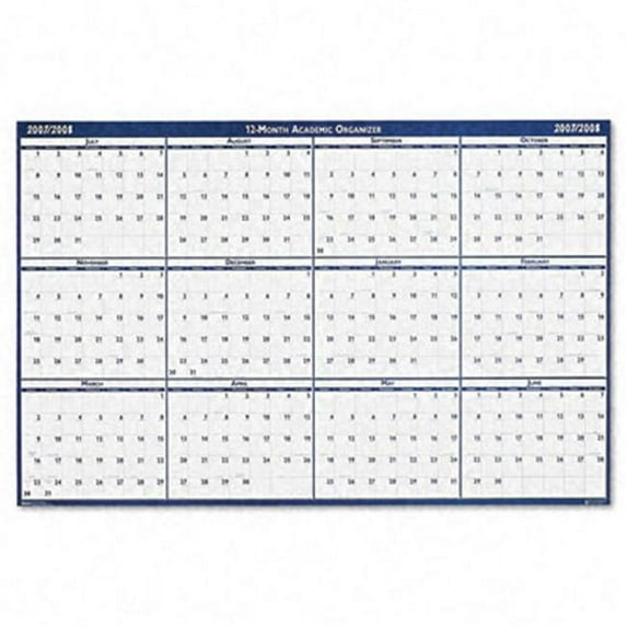 House of Doolittle 395 Poster Style Reversible/Erasable Academic Yearly Wall Calendar 24 x 37
