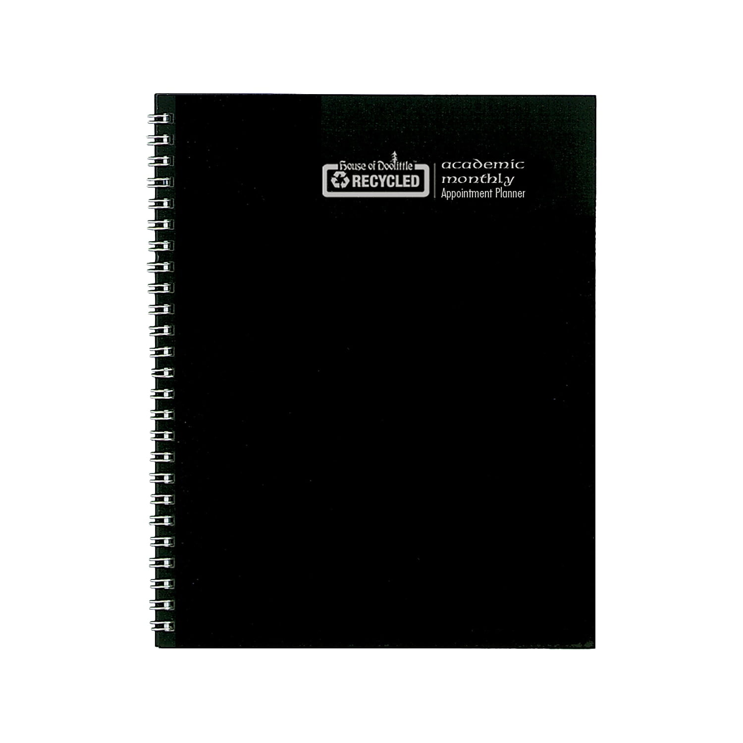 2024-2025 House of Doolittle 8.5" x 11" Academic Monthly Planner Leatherette Cover Black (26302-25)