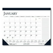 House of Doolittle 164 22 in. x 17 in. 12-Month (Jan-Dec) 2026 Recycled Two-Color Monthly Desk Pad Calendar with Notes Section - White/Blue