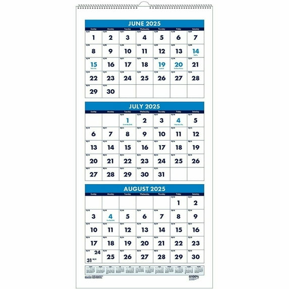 House of Doolittle Three-month Vertical Academic Wall Calendar (hod-3645)