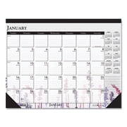 2024 House of Doolittle 18.5 x 13 Recycled Desk Pad Calendar Wild Flowers Artwork HOD1976