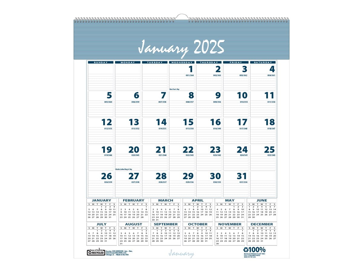 House of Doolittle Calendar wall mount 2025 Bar Harbor month