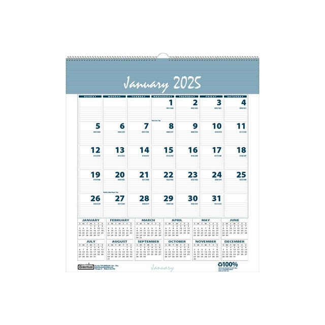 House of Doolittle Calendar wall mount 2025 Bar Harbor month