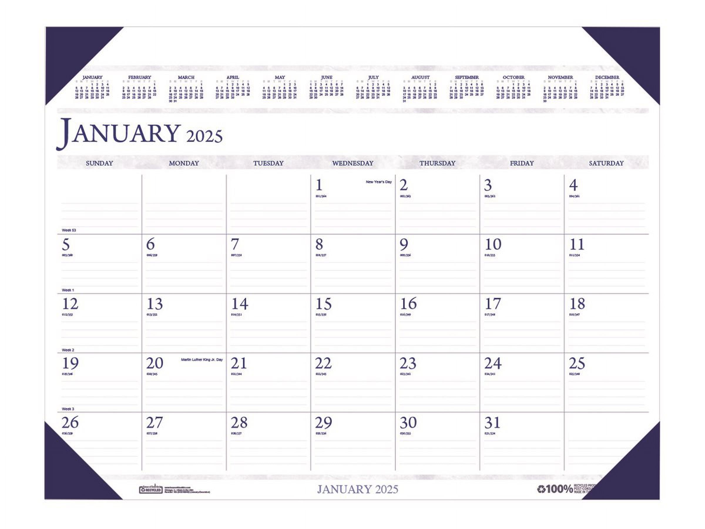 House of Doolittle Executive - Monthly deskpad calendar - desktop - 2025 - month to view - 24.02 in x 19.02 in - dated