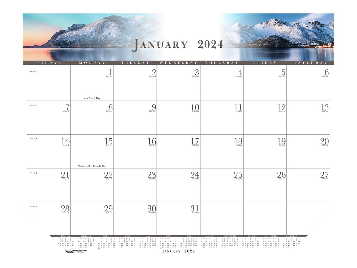 House of Doolittle Full color desk pad calendar desktop 2024