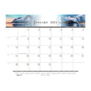 House of Doolittle - Full color desk pad calendar - desktop - 2024 - scenic - month to view - - dated