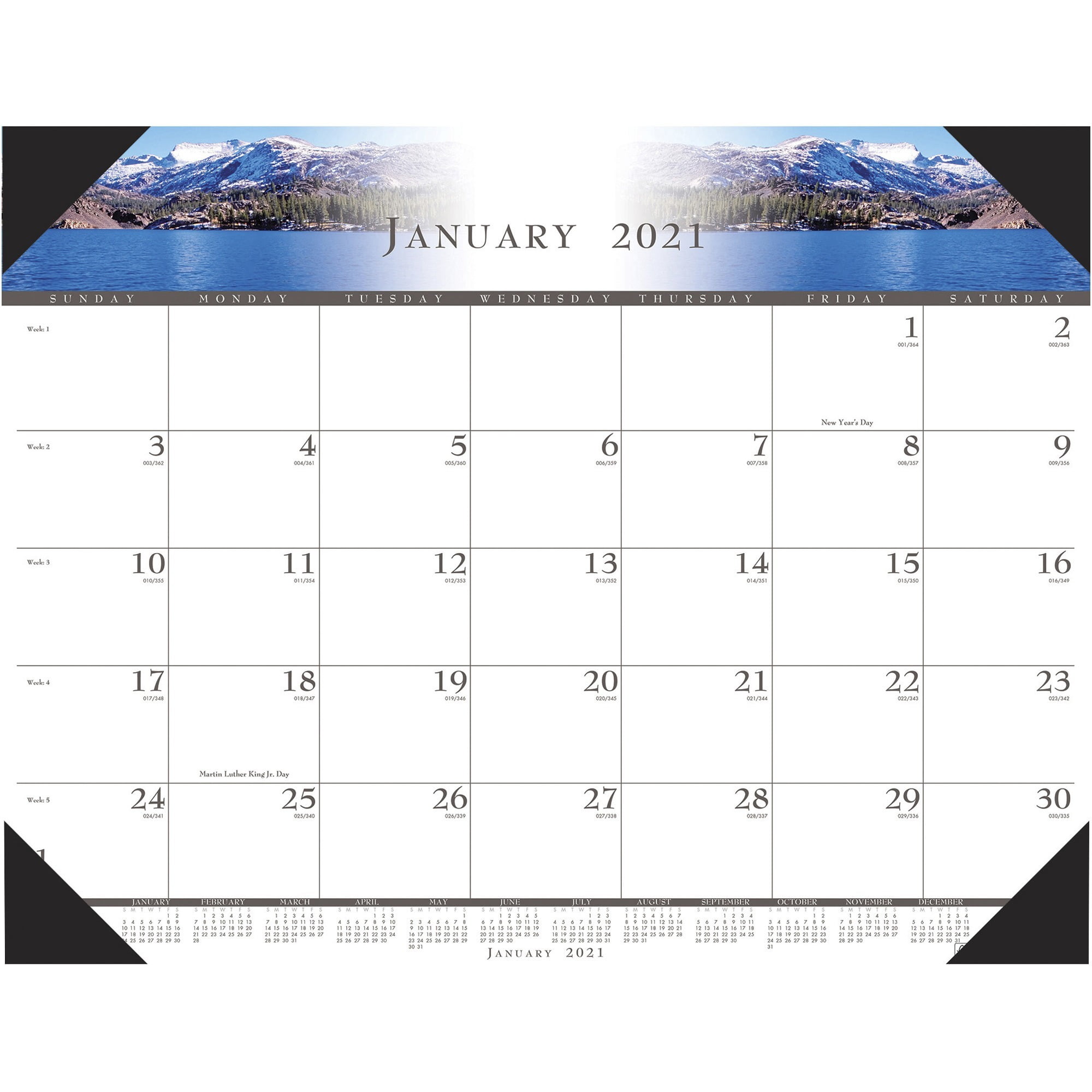 One-Color Photo Desk Pad Calendar