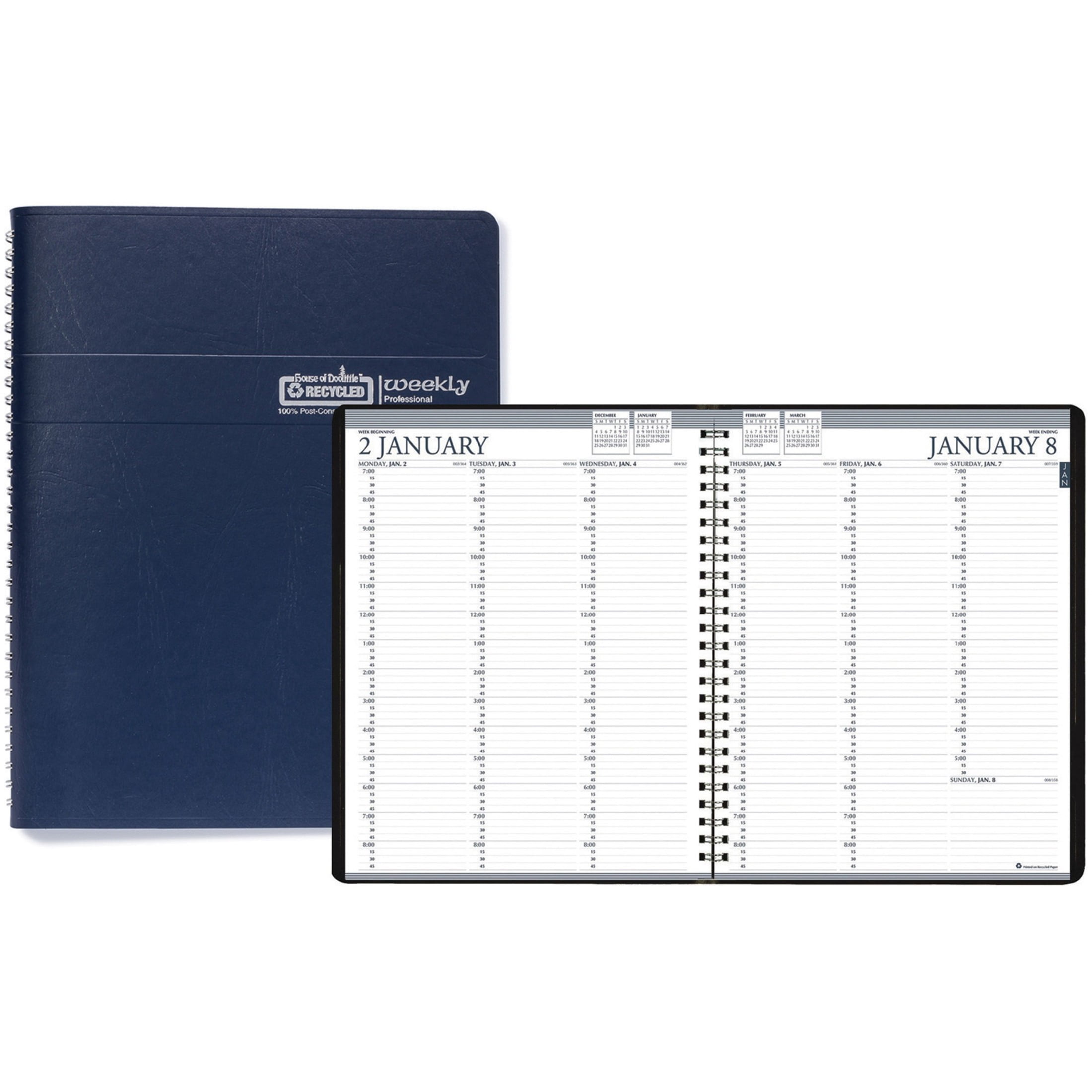 House of Doolittle, HOD27207, Blue Professional Weekly Planner, 1 Each