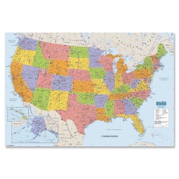 House of Doolittle Laminated U.S. Map