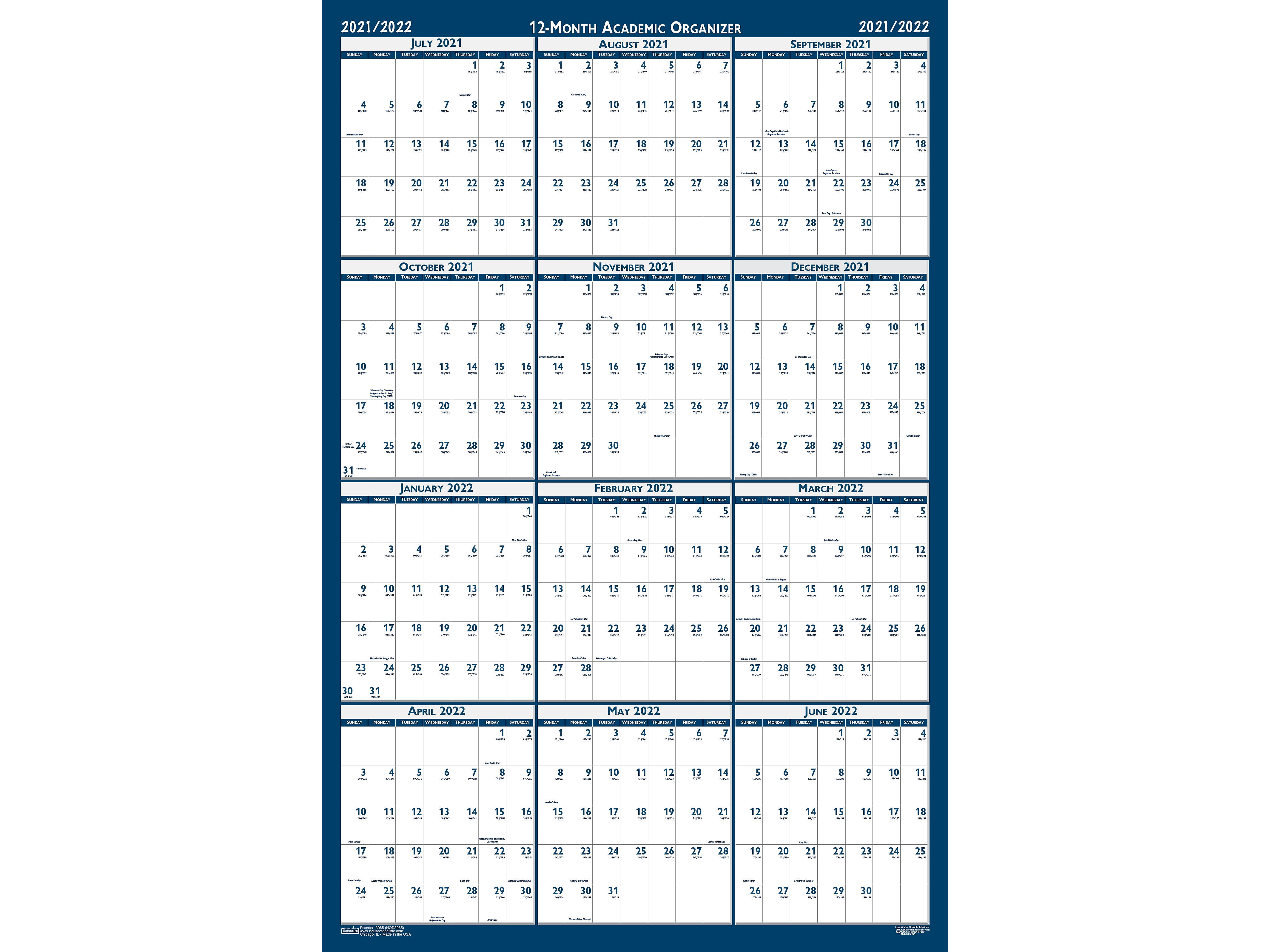 House Of Doolittle 2023 Laminated Wipe Off Wall Calendar
