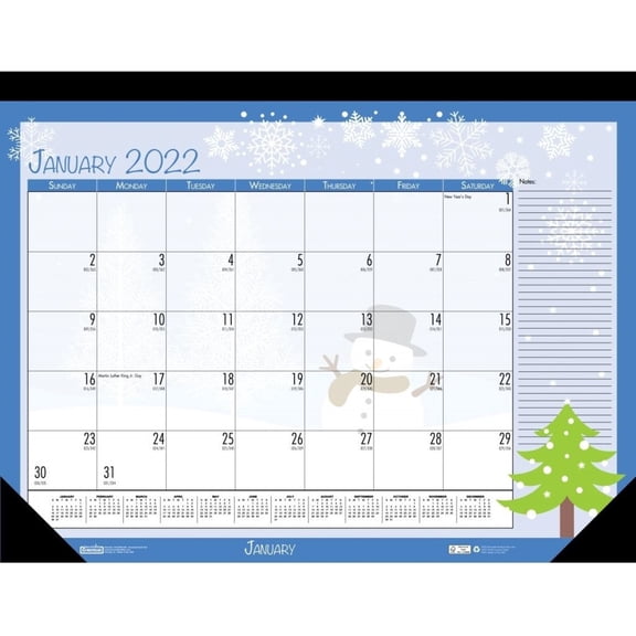 House of Doolittle Monthly Deskpad Calendar Seasonal Holiday Depictions, 22" x 17"