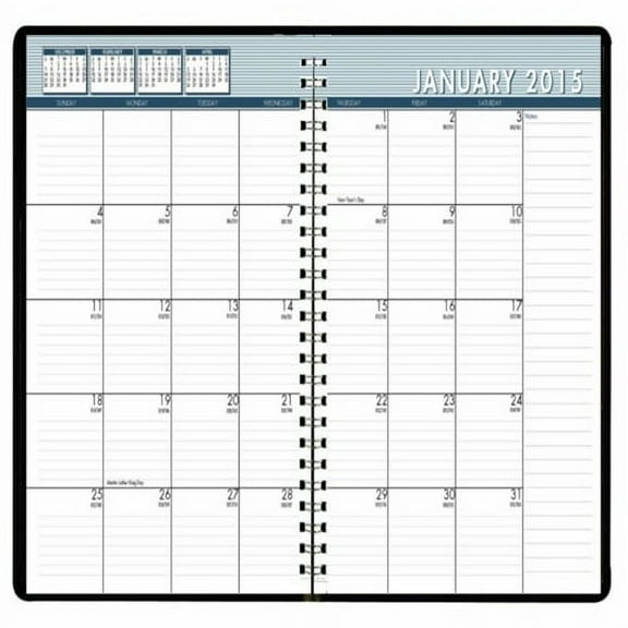 House of Doolittle Monthly Meeting Planner, 8 1/2 x 11, Black Cover, 2015 HOD522992