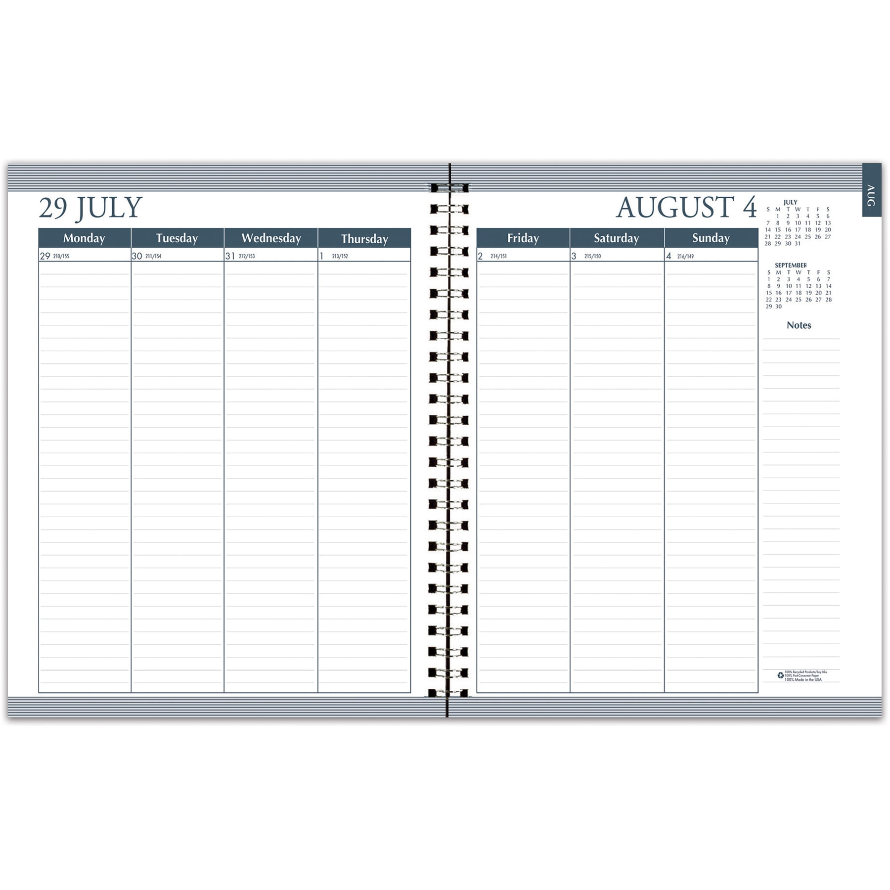 House of Doolittle Monthly and Weekly Academic Calendar Planner, Black